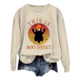 thumbnail image 1 of EHQJNJ Sweat-Shirt Gris pour Femmes Mode Spectre Manches Longues Col Rond Hoodie Sweat-Shirts Graphiques Hiver Sweat-Shirts Graphiques Col Rond, 1 of 3