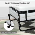 thumbnail image 4 of Resenkos Portable Folding Guest Bed Ottoman with Mattress, White, 4 of 8