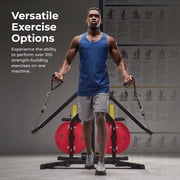 Sunny Health & Fitness Multifunctional Strength Training Cable Home Gym – Complete Pully Workout System with Training Attachments - SF-HG92401