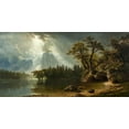 thumbnail image 2 of Bierstadt, Albert 18x11 White Modern Wood Framed Museum Art Print Titled - Passing Storm over the Sierra Nevadas, 2 of 4