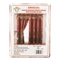 thumbnail image 3 of Luxury Jacquard Curtain Panel with Attached Waterfall Valance, 54 by 84-Inch Angelina Burgundy (1-Panel), 3 of 5