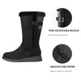 thumbnail image 4 of Dream Pairs Women's Winter Casual Snow Boots Wide Mid-Calf Fashion Warm Outdoor Boot DSB212 BLACK Size 9, 4 of 6
