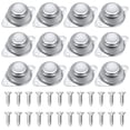 thumbnail image 1 of Ruedas de Bolas para Muebles, Paquete de 12 Transferencia de Bolas, Rodillos de Bolas de Nailon y Acero Inoxidable, con 24 Tornillos, para Carro de Equipaje con Ruedas, 1 of 5