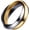 Black Tri-Color, variant on Triple Trinity Band Interlocked Rolling Ring,Width Women's Tri-tone Interlocked Rolling Spinning Ring