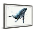 thumbnail image 2 of Marmont Hill Watercolor Blue Whale Framed Wall Art, 2 of 5