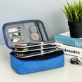 thumbnail image 3 of Wrapables Large Capacity 72 Slot Pencil Case for Colored Pencils, Stationery Pouch, Blue, 3 of 7