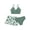 Green, variant on CHICTRY Big Girls 3 Pcs Bikini Sets Solid Swim Bra Top with Brief Floral Swimskirts Beach Swimdress Bathing Suit Green 10-11