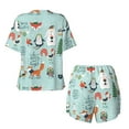 thumbnail image 5 of Picia Christmas Winter Animals Pajamas Sets for Women Soft Short-Sleeved Pjs with Lounge Shorts Two Piece Sleepwear-, 5 of 9