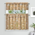 thumbnail image 2 of Kitchen Curtains 36 Inch Short - 3 Panel Set, Rod Pocket Window Curtain, Boho Floral Tribal Style, 100% Polyester for Farmhouse, Kitchen, Cafe, Bedroom, Easy Wash, 2 of 6