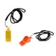 thumbnail image 1 of 2 piezas, amarillo + naranja, plástico, fuerte, silbato de supervivencia de con cordón, correa para el cuello, para acampar al, 1 of 9