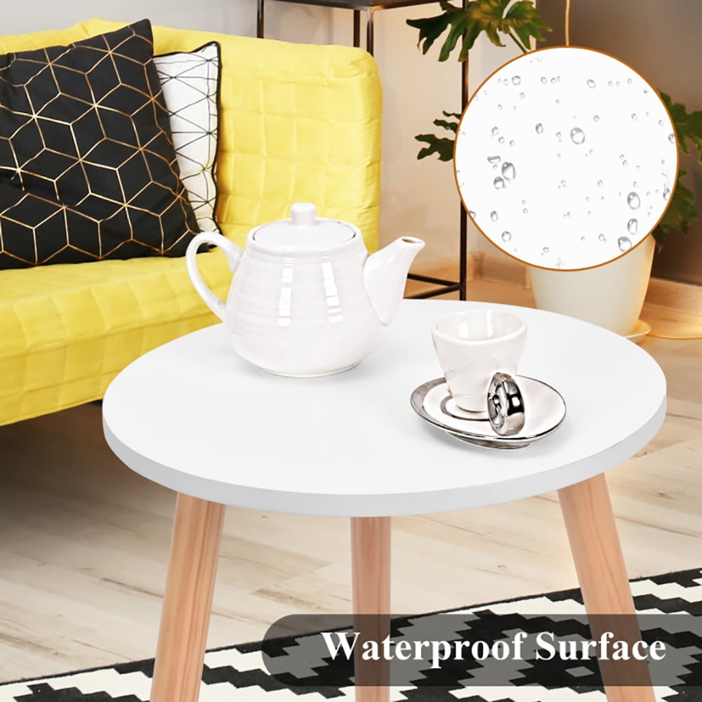 Finihen Coffee Table, Round Coffee Table, Side Table, 16 Inch Modern Coffee Table, for Living Room, Bedro, White Finihen Coffee Table, Round Coffee Table, Side Table, 16 Inch Modern Coffee Table, for Living Room, Bedro, White