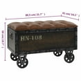thumbnail image 6 of vidaXL Storage Bench with Castors 31.7" Solid Wood Fir, 6 of 6