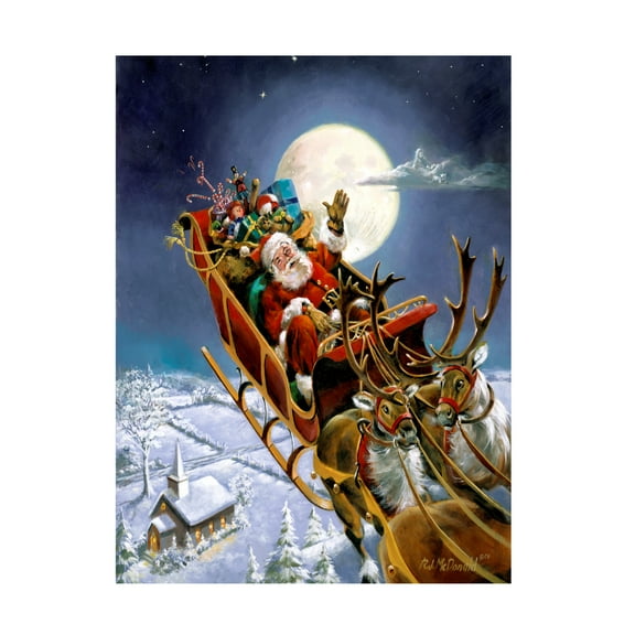 R.J. McDonald 'Santas Big Night' Canvas Art