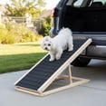 thumbnail image 4 of ManyFun Adjustable Wooden Pet Ramp Stairs for Bed Couch Car SUV,Rated for 110 LBS,Foldable Dog Ramp with Anti Slip  (27.6"L x 13.4"W x 15.7"H), 4 of 13