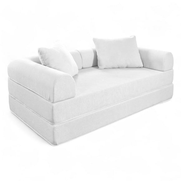 SOFA CAMA TEDDY CHENILLE WHITE
