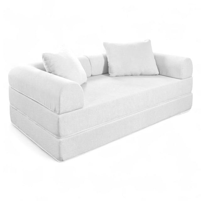SOFA CAMA TEDDY CHENILLE WHITE