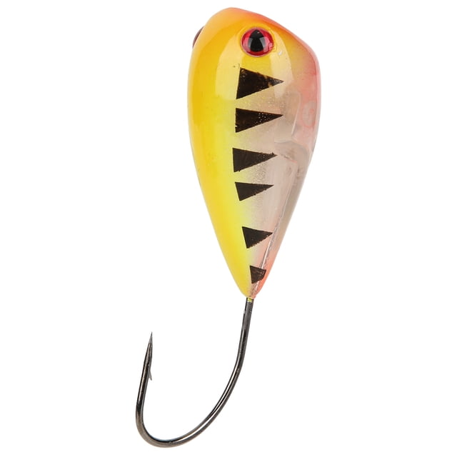 Señuelos de pesca en hielo Popper, cebo Artificial duro con manivela, anzuelo único y afilado, Tackle07