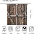 thumbnail image 4 of Rustic Curtains for Bedroom, Old Barn Door Wooden Board Living Room Curtains, Rural Hardwood Farmhouse Western Retro Drapes 2 Panel Sets,42x54 Inch, 4 of 6
