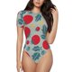 thumbnail image 1 of Balery Tomato Body de cuello redondo de manga corta para mujer Tops de manga corta Tops básicos-Large, 1 of 7