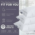 thumbnail image 3 of Lincove  Luxury Hotel Collection Bed Pillows for Sleeping with Premium 600 Count Cotton Shell Medium - King - Set of 2, 3 of 5