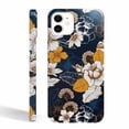 thumbnail image 1 of Tobelint Navy and Gold Peony and Blossom Flower Case for iPhone 12,Aesthetic Colourful Floral Pattern Bumper Case Cover, 1 of 5