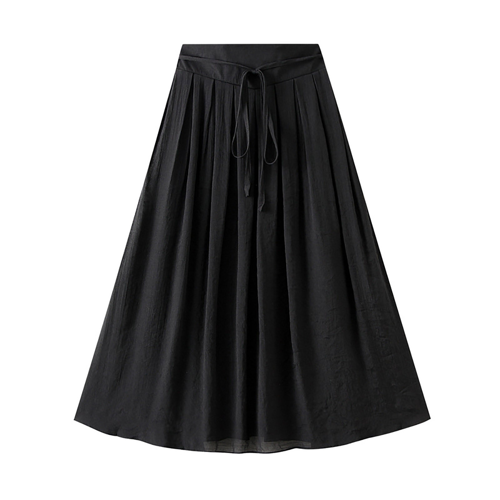 Women's Casual Cotton Linen Skirts Solid Color Vintage Bohemian Skirt