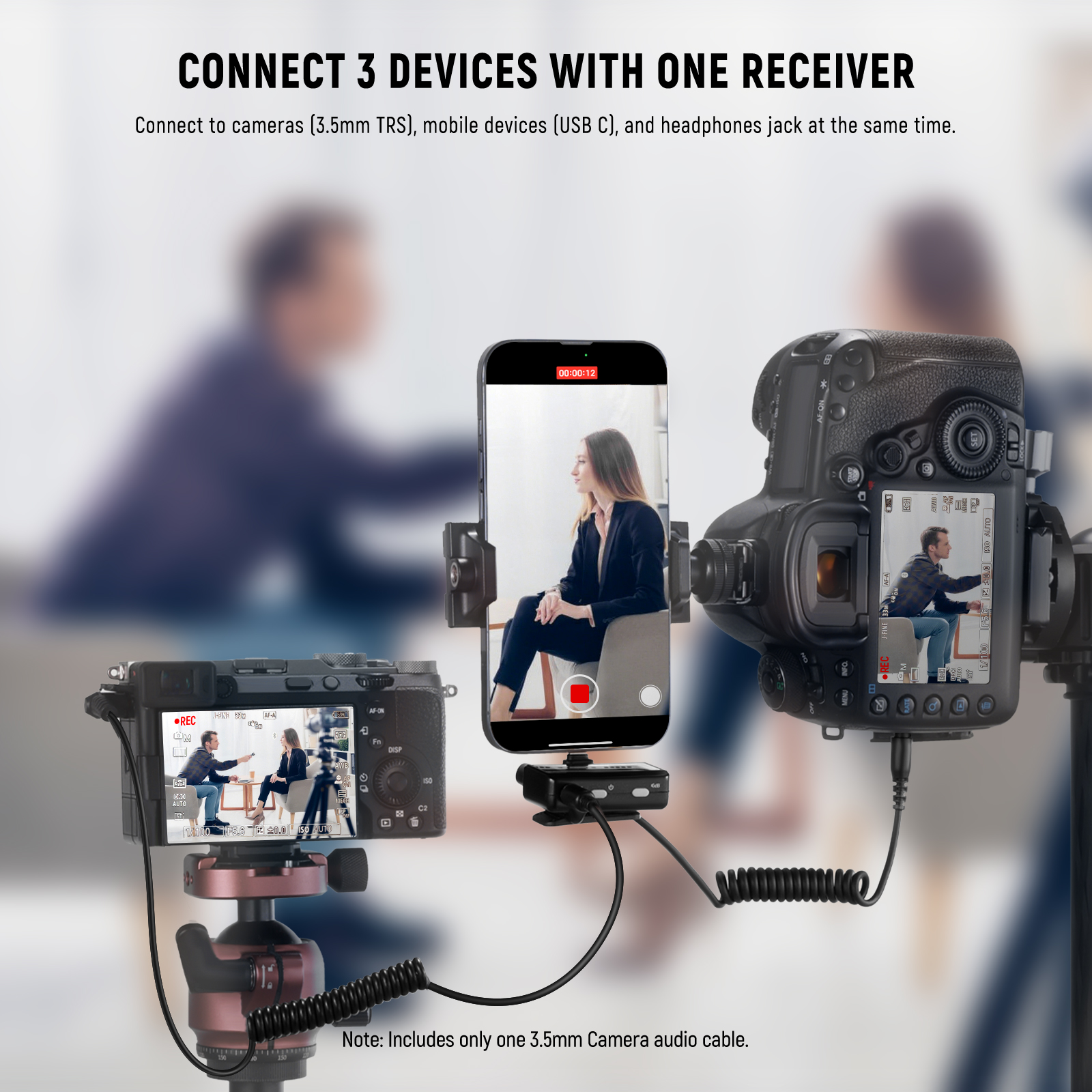 Neewer CM28 Wireless Lav Mic System, 9H Playtime, 4GB Storage, Noise Canceling, Charging Case, for iPhone/Android/PC/Camera/iPad