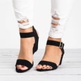 thumbnail image 2 of Kcodviy Sandales Compensées Unies pour Femmes, Sandales pour Femmes à Talon, Bride à Boucle, Sandales Romaines avec Strass pour Femmes, Chaussures Sandales, 2 of 2