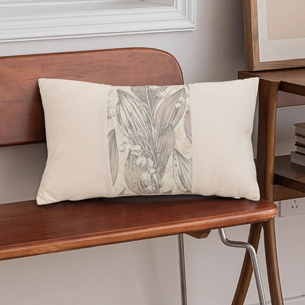 Xihbxyly Fundas de Almohada con Diseño de Campanas de Viento, Cojines de Patchwork Coloridos, Elegantes Fundas de Sofá, Decoración Elegante para El Hogar, Reemplazo Fácil de Limpiar, Ideal para La Sa
