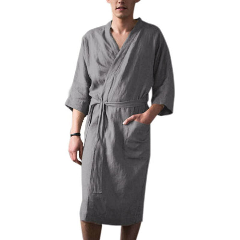 Mens Clothing Nightwear and sleepwear Robes and bathrobes Arena Cotton Dressing Gown Or Bathrobe in Steel Grey Grey for Men 