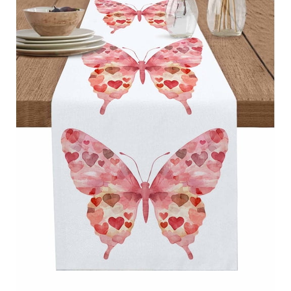 Moroccon Table Runner 48 Inches, Valentine's Day Bed Runner Dresser Scarves Tabletop for Indoor Outdoor Parties/Ceremony/Banquet, 13" x 48"