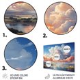thumbnail image 3 of Designart "Coastal Horizon Clouds III" Landscapes Metal Wall Art, 3 of 5