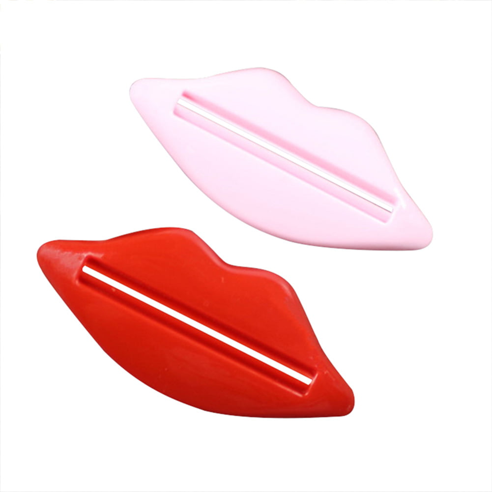 4Pcs Bathroom Lip Kiss Easy Press Tube Dispenser Toothpaste Squeezer Gadget New 