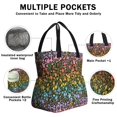 thumbnail image 3 of Boho Bohemia Pioneer Flower Drawstring Lunch Bag Women - Drawstring Lunch Bag Insulated for Work Office - Stain-Resistant Large Lunchbags for Women with Multi-Pockets, 3 of 6