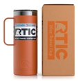 thumbnail image 3 of RTIC 20 oz Coffee Travel Mug with Lid and Handle, Stainless Steel Vacuum-Insulated Mugs, Leak, Spill Proof, Hot Beverage and Cold, Portable Thermal Tumbler Cup for Car, Camping, Dark Orange, 3 of 5