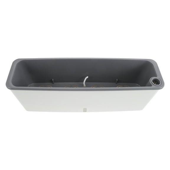 WORGEOUS Window Herb Planter Box Plastic Rectangular Planter Long Flower Pots with Water Storage for Growing Vegetable Herb Flowers