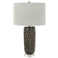 thumbnail image 4 of Uttermost Nettle Ceramic and Crystal Textured Table Lamp in Gray, 4 of 7
