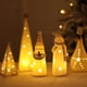 thumbnail image 1 of Adornos navideños para el hogar, adornos de escritorio, mini muñecos de nieve de cerámica, alce, luz brillante, decoración navideña, 1 of 5