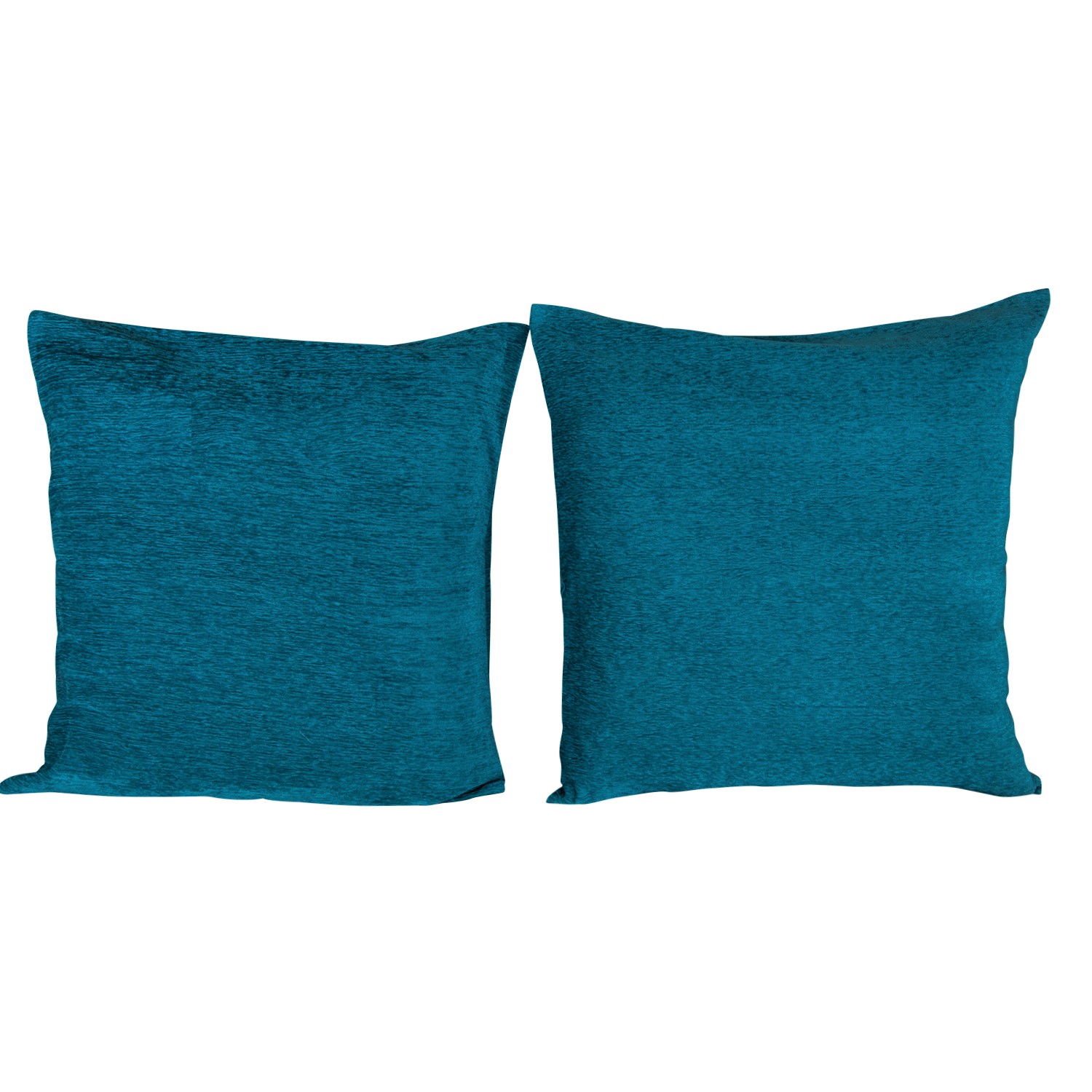 Just Linen Elegant Velvet Chenille Fabric Solid Colored Pair of Pillow Shams 26 x 26"