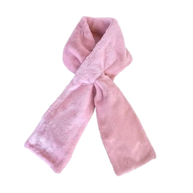 Bufanda de felpa con bolsillo con cremallera, cálida y resistente al viento, ideal para escalada y artículos pequeños. rosa