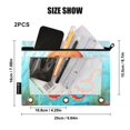 thumbnail image 3 of Cartoon Cute Octopus in Sea 2 Pack Pencil Pouch for 3 Ring Binder Smooth Zipper Folders with Pockets Clear Window Pencil Case, 3 of 6