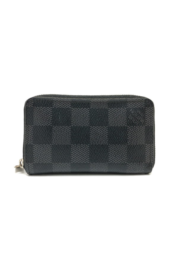Pre-Owned LOUIS VUITTON N63076 Damier Graphite Zipper Coin Purse Wallet/Coin Case... (Fair)