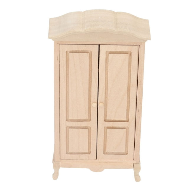 Armario Para Muñecas, Armario En Miniatura De Mano De Obra De Abedul, Hermoso Para Muebles De Casa De Muñecas, Accesorio Para Niñas