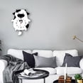 thumbnail image 3 of EeaseMX Reloj de pared silencioso con forma de vaca de dibujos animados para habitación infantil, reloj colgante para dormitorio, sala de estar, decoración de bar sin batería (blanco y negro)., 3 of 8