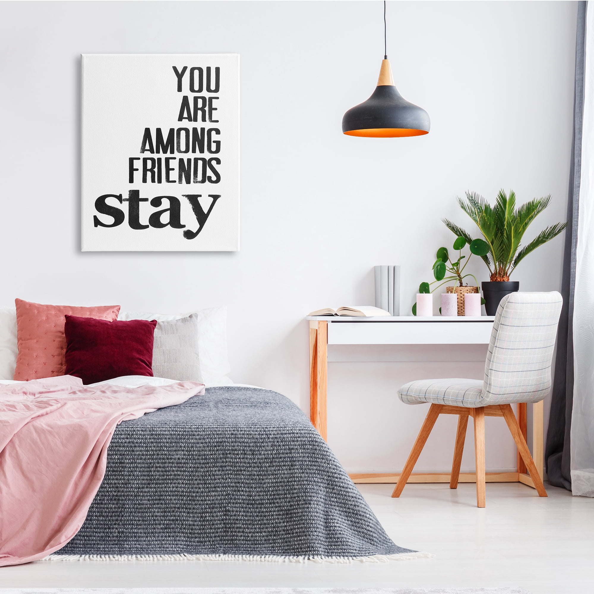 Stupell Industries You Are Among Friends Stay Bold Typography Phrase, 30 x 40, Design by Deborah Velasquez