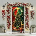 thumbnail image 6 of Christmas Door Cover Decorations with Santa Claus Snowman Reindeer Patterns for Holiday Party Indoor Outdoor Home Doorway Wall Festive Seasonal Décor, 6 of 6