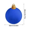 thumbnail image 5 of Zawou Velvet Inflatable Ornaments Balls Outdoor, Large Xmas Inflatable PVC Balls Blow up Flocked Christmas Ornaments Holiday Yard Outdoor Decor for Christmas Holiday Outdoor YardBlue, 5 of 5
