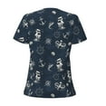 thumbnail image 4 of Naloa Vintage Marine Print T-Shirts Short Sleeve V Neck Tees for Women Fashion Tops Trendy Lightweight Soft Casual Summer Outfits Clothes, 4 of 5