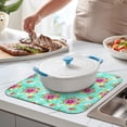 thumbnail image 2 of Pioneer Flower Floral Print Pattern Kitchen Dish Drying Mat 1 Pack, Ultra Absorbent Microfiber Drainer Mat, 16"x18", 2 of 6