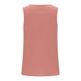 thumbnail image 5 of QUINDOS Tank Tops for Women under $5 Pink Cotton Summer Basic Fashion Casual Sleeveless Button Round Neck Solid Button Tank Tops Camisoles for Women Plus Size, 5 of 6